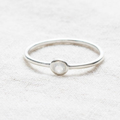 Rainbow Moonstone Silver, Gold or Rose Gold Ring