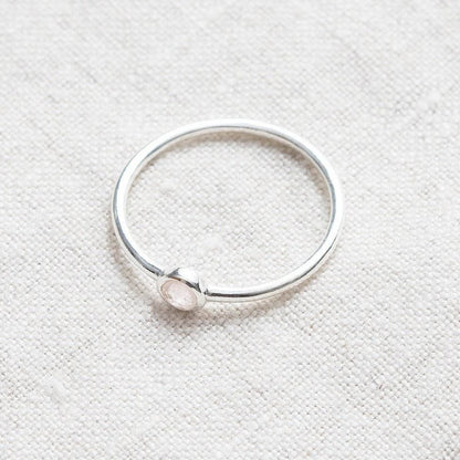 Rose Quartz Silver or Gold Ring