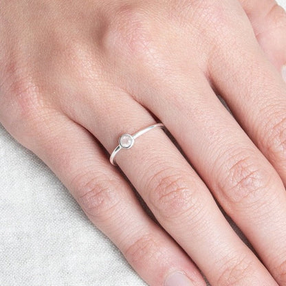 Rose Quartz Silver or Gold Ring
