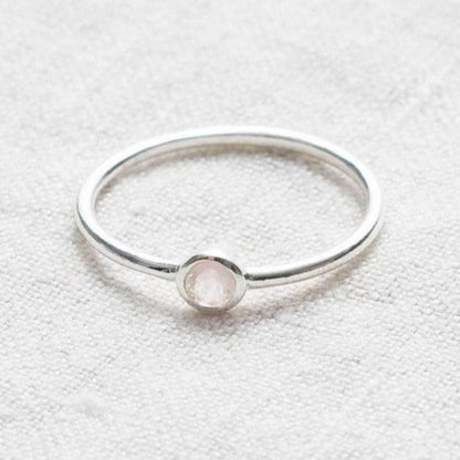 Rose Quartz Silver or Gold Ring