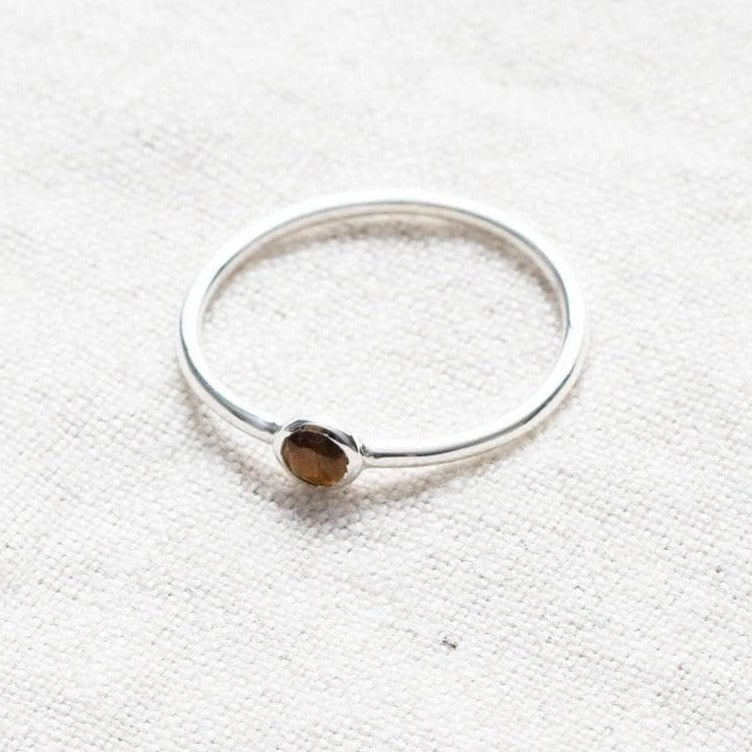 Tiger Eye Silver or Gold Ring