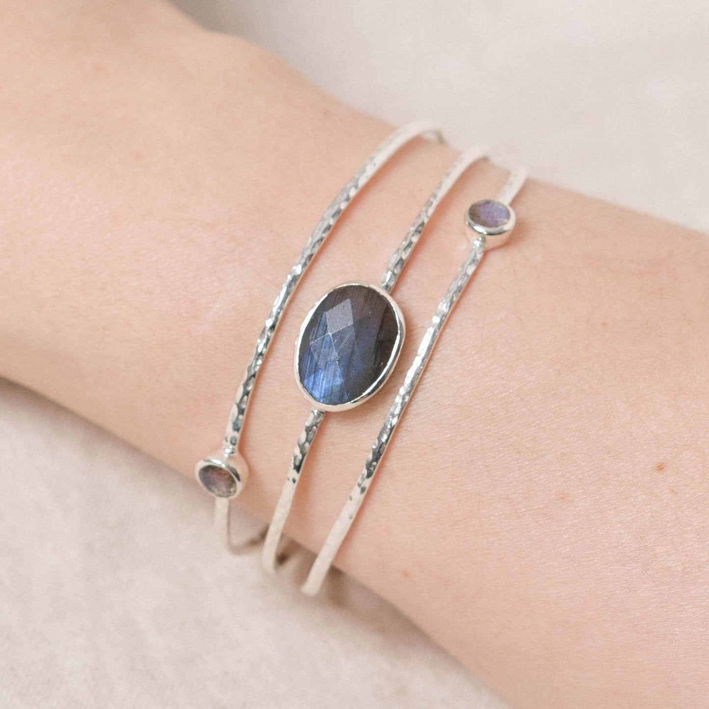 Labradorite Gold or Silver Bracelet