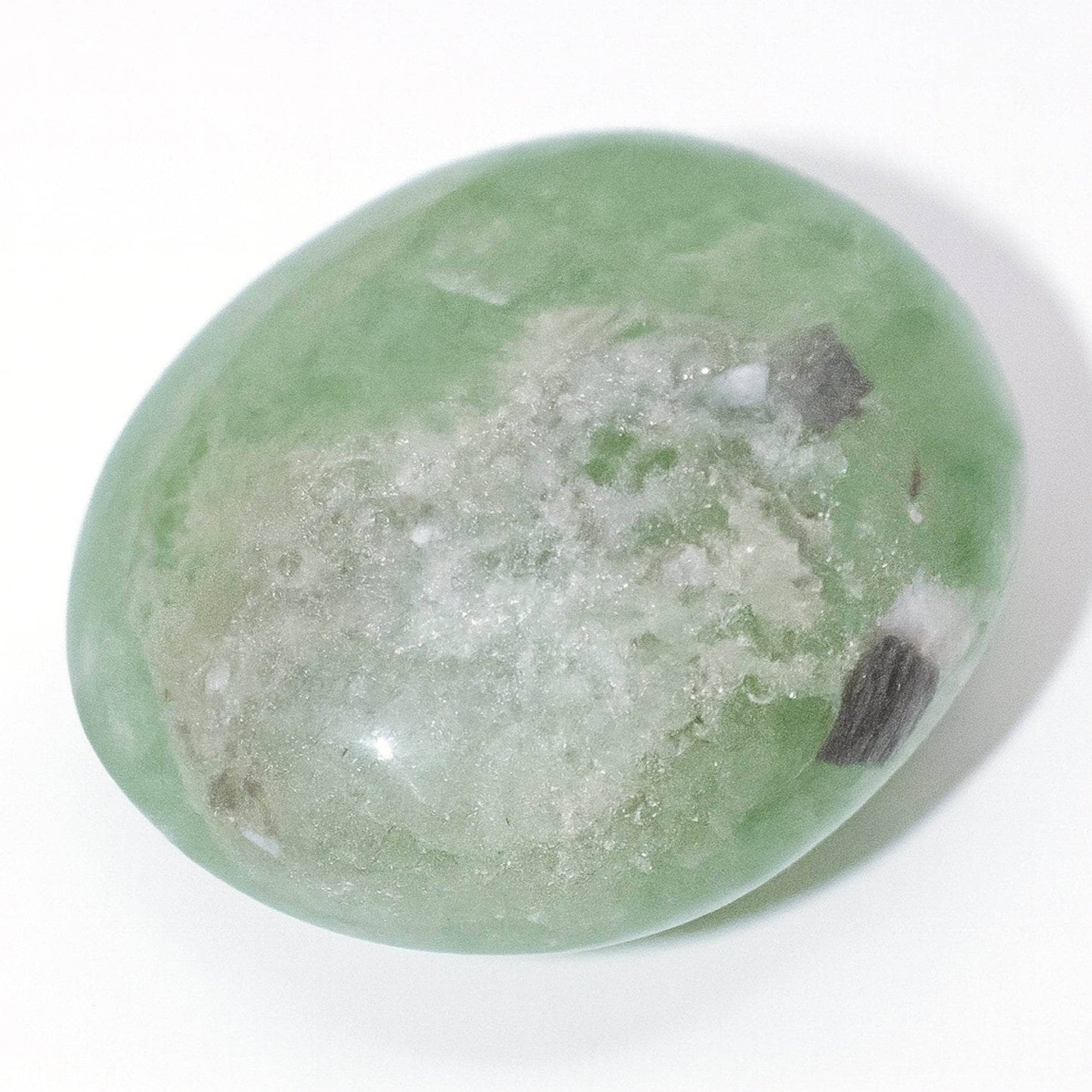 Green Fluorite Palm Stones - AAA Premium Quality