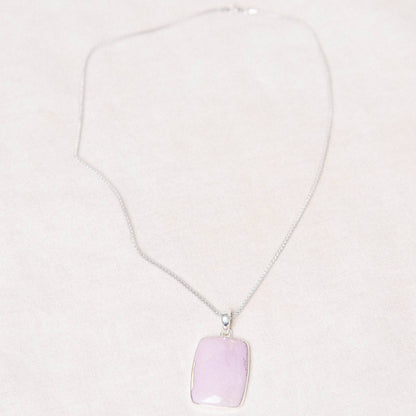 Rare Phosphosiderite Rectangle Pendant Necklace