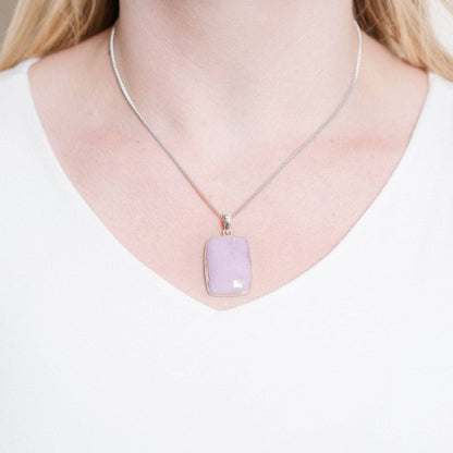 Rare Phosphosiderite Rectangle Pendant Necklace