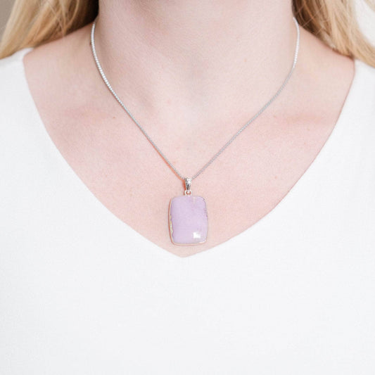 Rare Phosphosiderite Rectangle Pendant Necklace