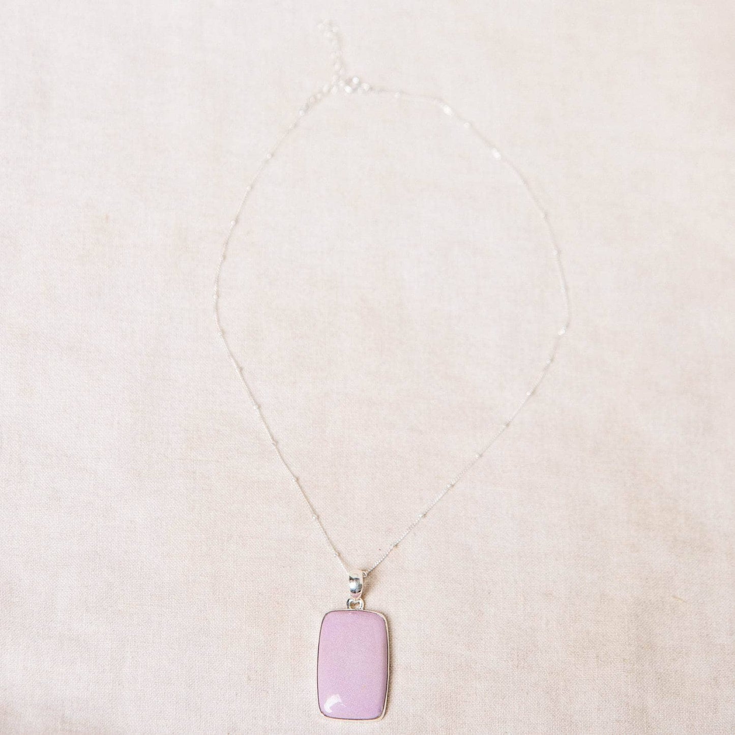 Rare Phosphosiderite Rectangle Pendant Necklace