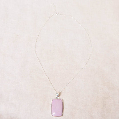 Rare Phosphosiderite Rectangle Pendant Necklace