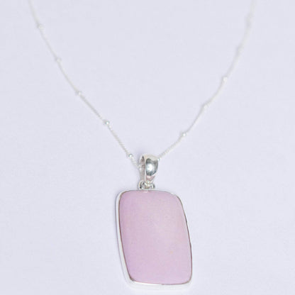Rare Phosphosiderite Rectangle Pendant Necklace