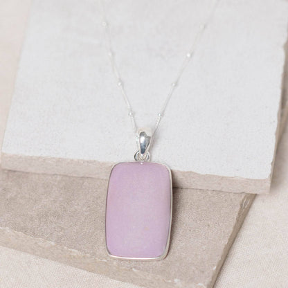 Rare Phosphosiderite Rectangle Pendant Necklace