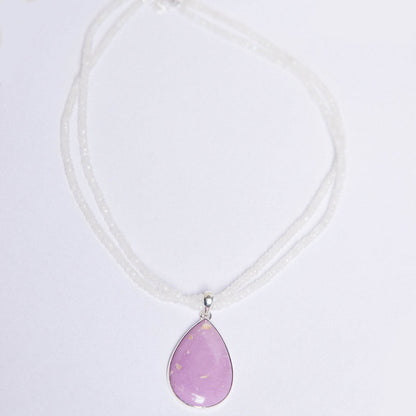 Rare Phosphosiderite Teardrop Pendant Necklace
