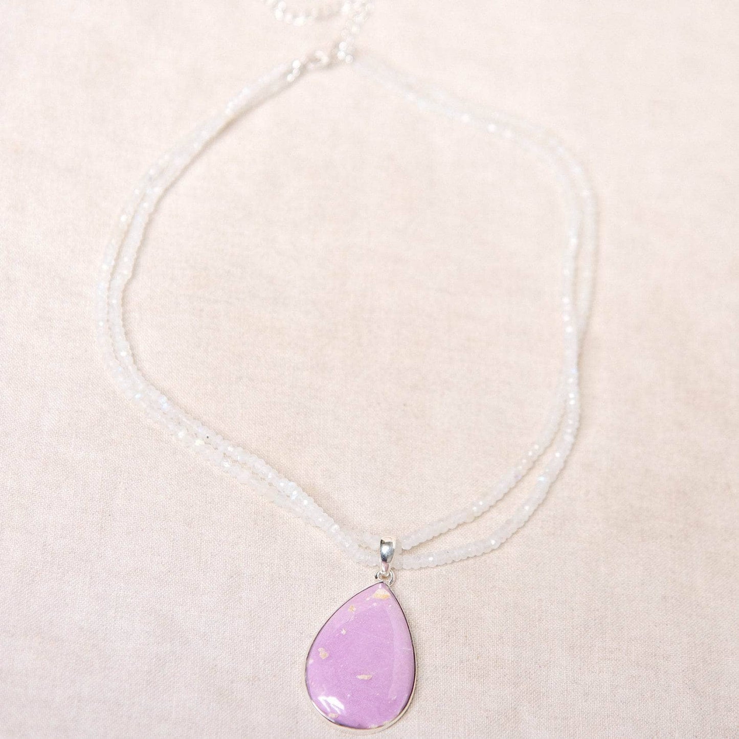 Rare Phosphosiderite Teardrop Pendant Necklace