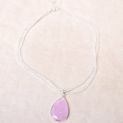 Rare Phosphosiderite Teardrop Pendant Necklace