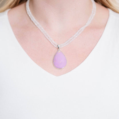 Rare Phosphosiderite Teardrop Pendant Necklace