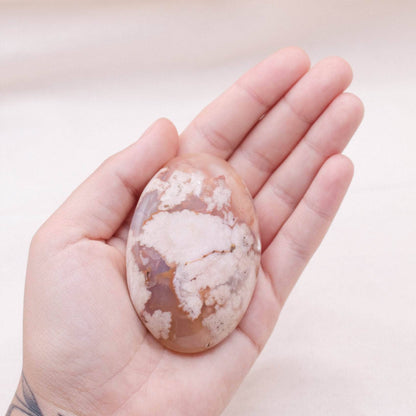 Natural Flower Agate Palm Stones - AAA Premium Quality
