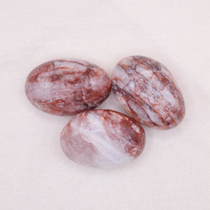 Red Hematoid Quartz Palm Stones - AAA Premium Quality