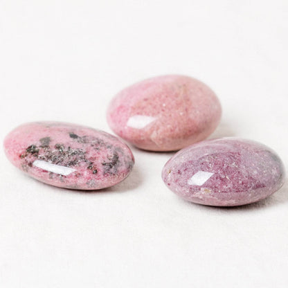 Rhodonite Palm Stones - AAA Premium Quality