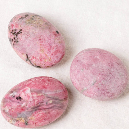 Rhodonite Palm Stones - AAA Premium Quality