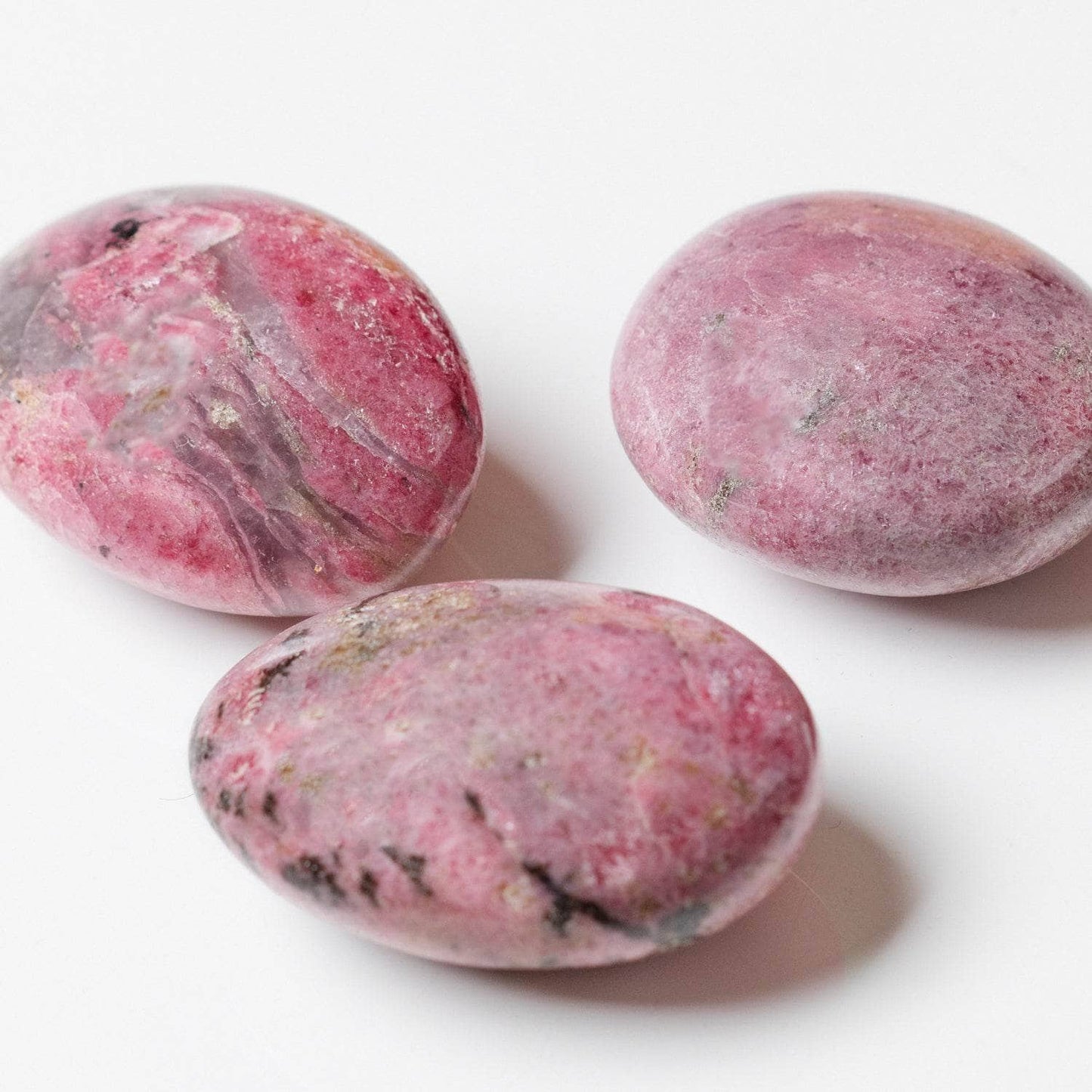 Rhodonite Palm Stones - AAA Premium Quality