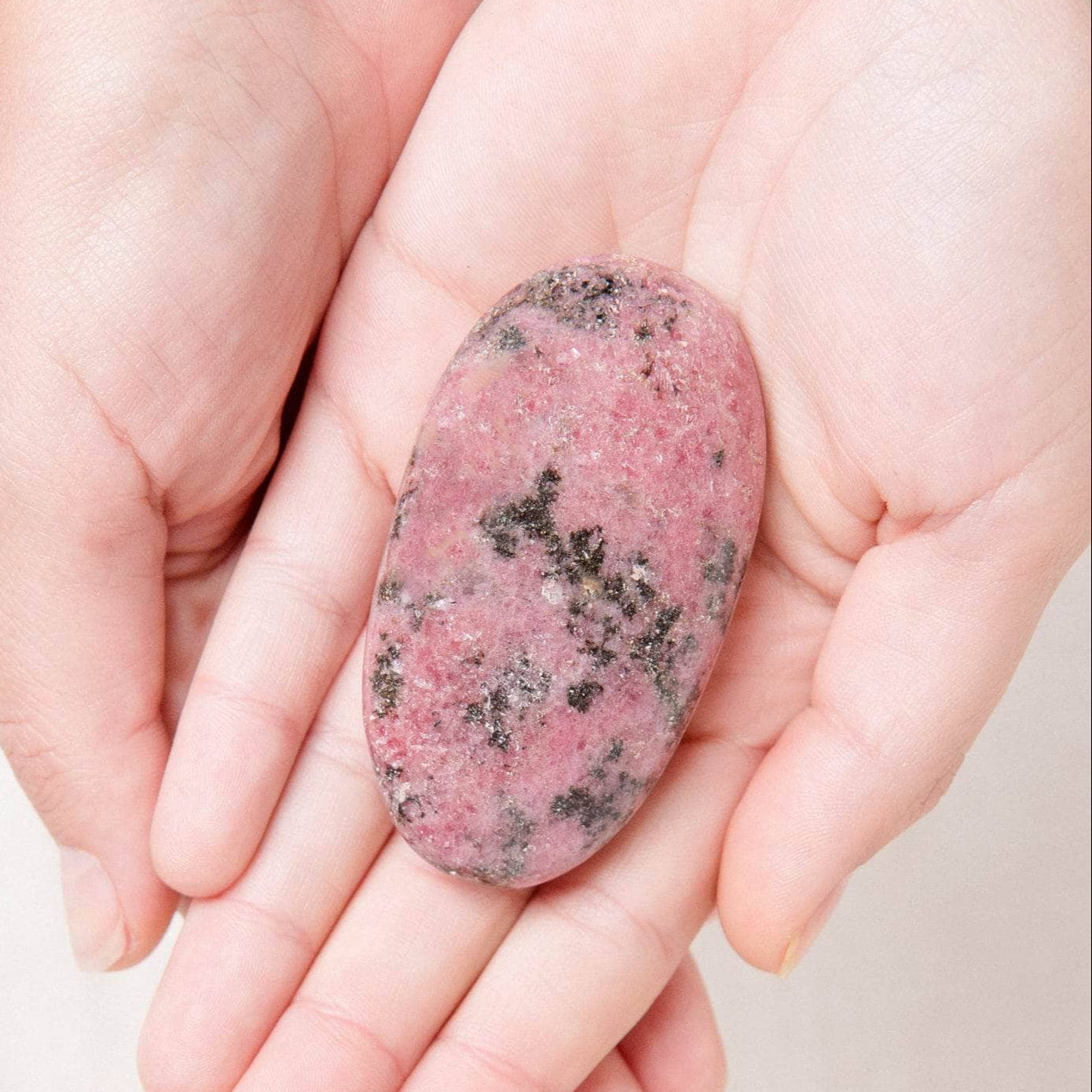 Rhodonite Palm Stones - AAA Premium Quality
