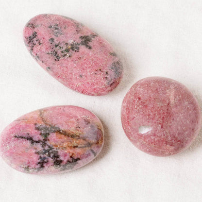 Rhodonite Palm Stones - AAA Premium Quality