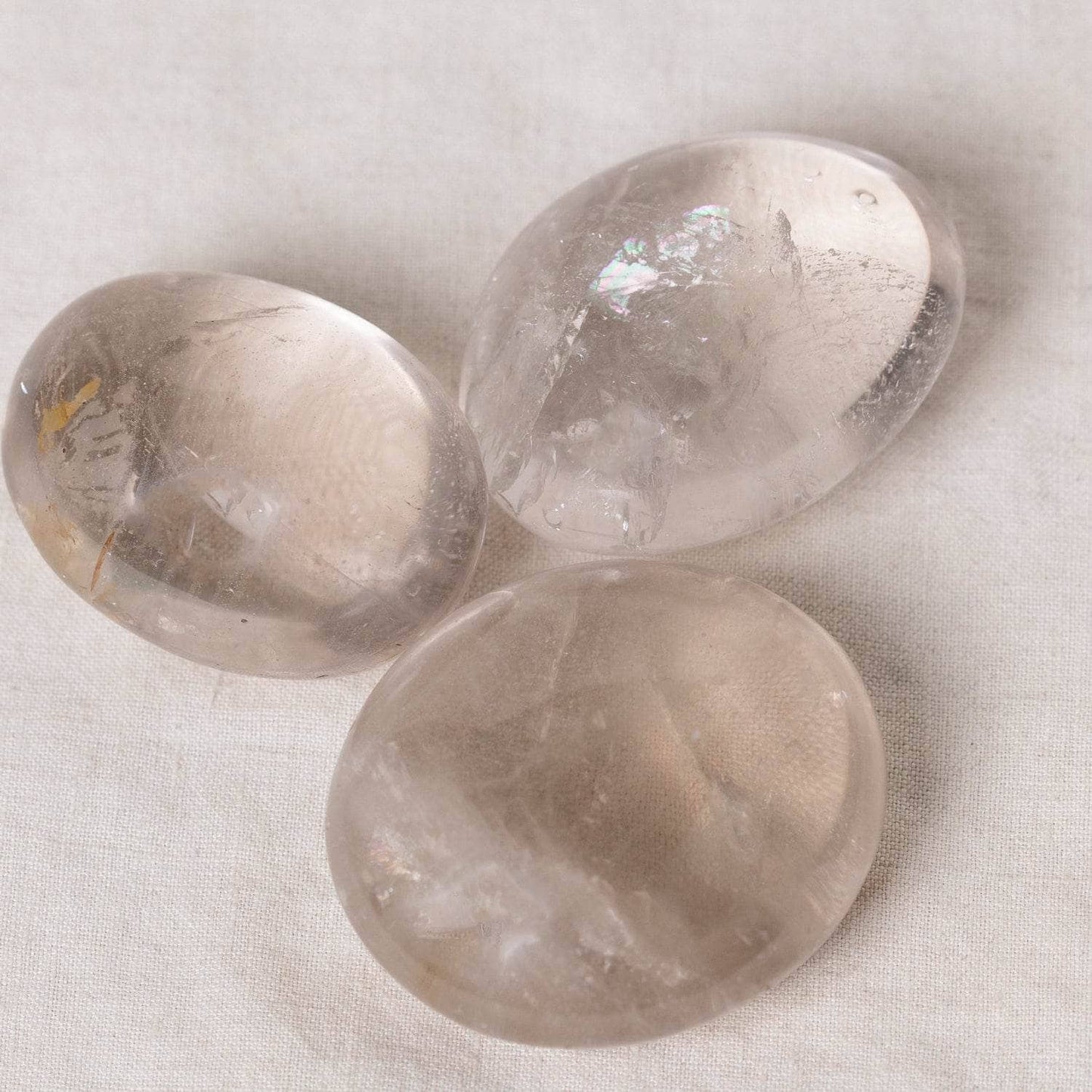 Smoky Quartz Palm Stones - AAA Premium Quality