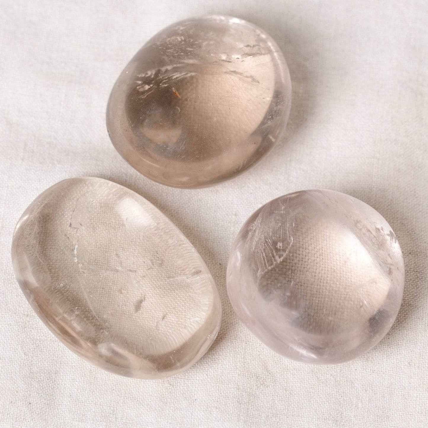 Smoky Quartz Palm Stones - AAA Premium Quality