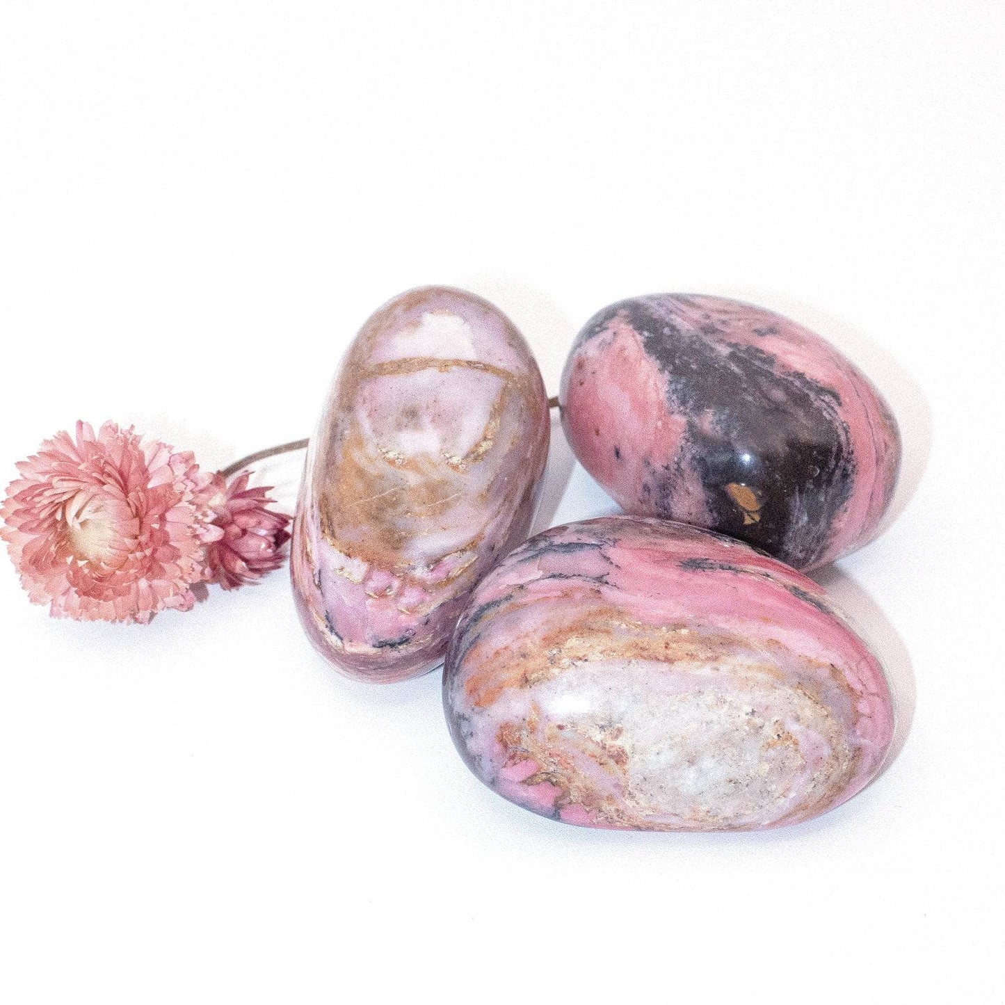 Rare Strawberry Opal Palm Stones - AAA Premium Quality