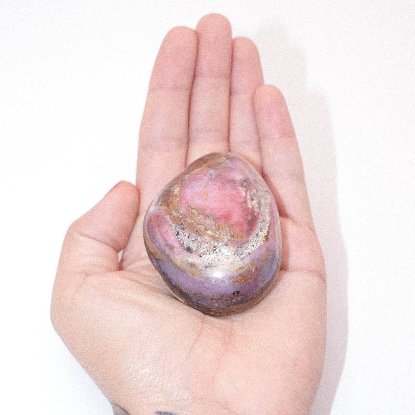 Rare Strawberry Opal Palm Stones - AAA Premium Quality