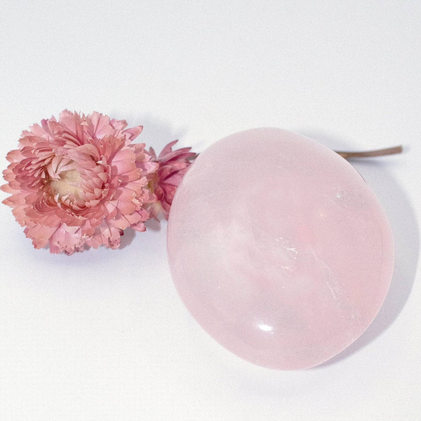 Rose Quartz Palm Stone - AAA Premium Quality