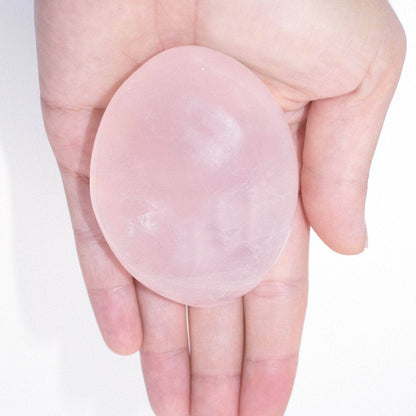 Rose Quartz Palm Stone - AAA Premium Quality