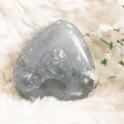 Celestine Palm Stones - AAA Premium Quality