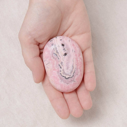 Peruvian Rhodochrosite Palm Stones - AAA Premium Quality