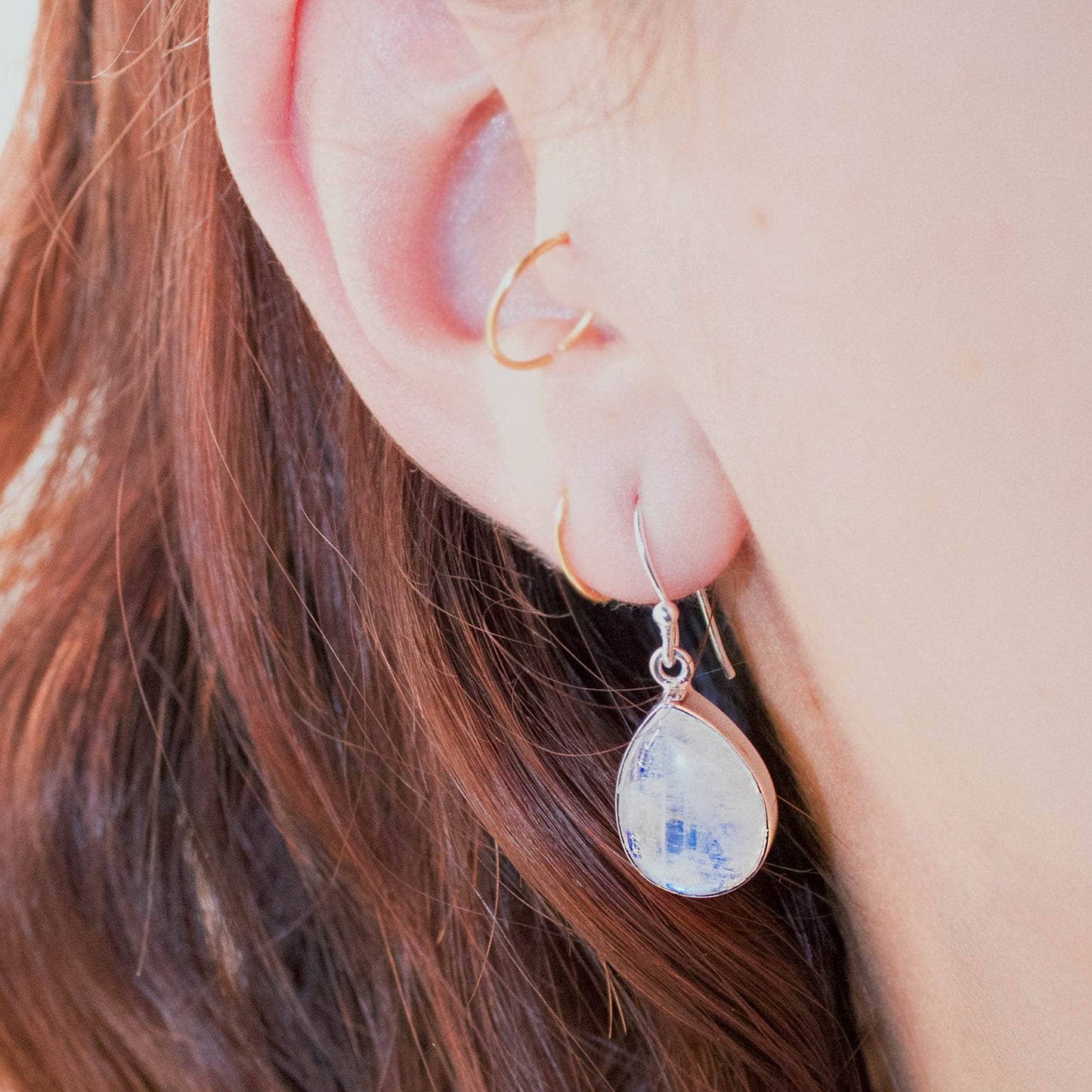 Moonstone Teardrop Earring