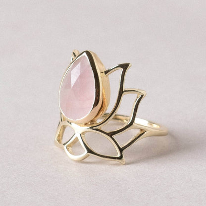 Lotus Gemstone Ring