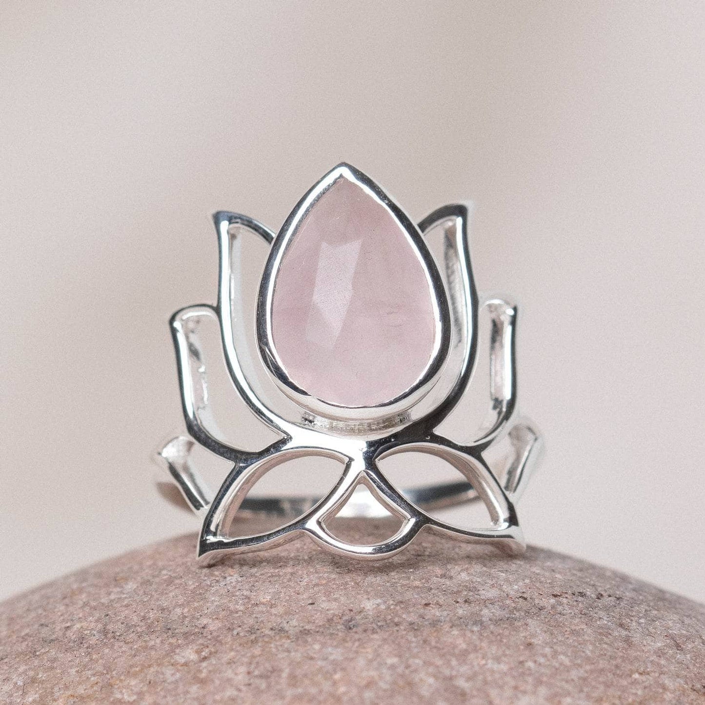 Lotus Gemstone Ring