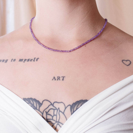 Amethyst Single or Double Strand Bead Necklace