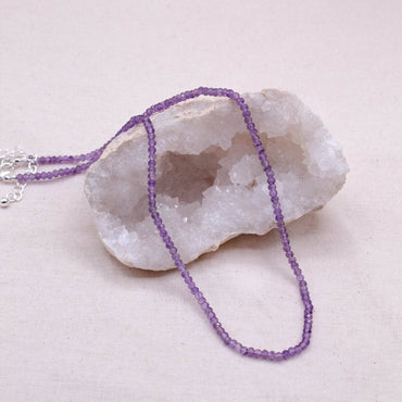 Amethyst Single or Double Strand Bead Necklace