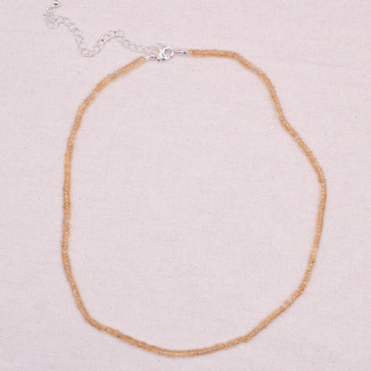 Citrine Single or Double Strand Bead Necklace