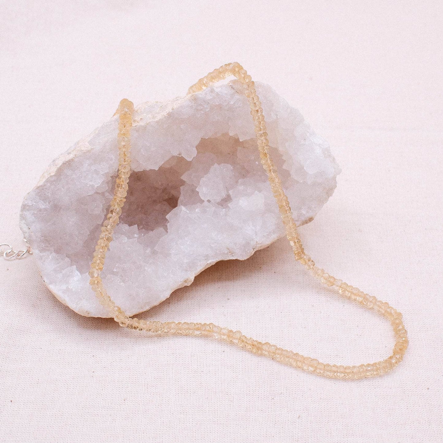 Citrine Single or Double Strand Bead Necklace