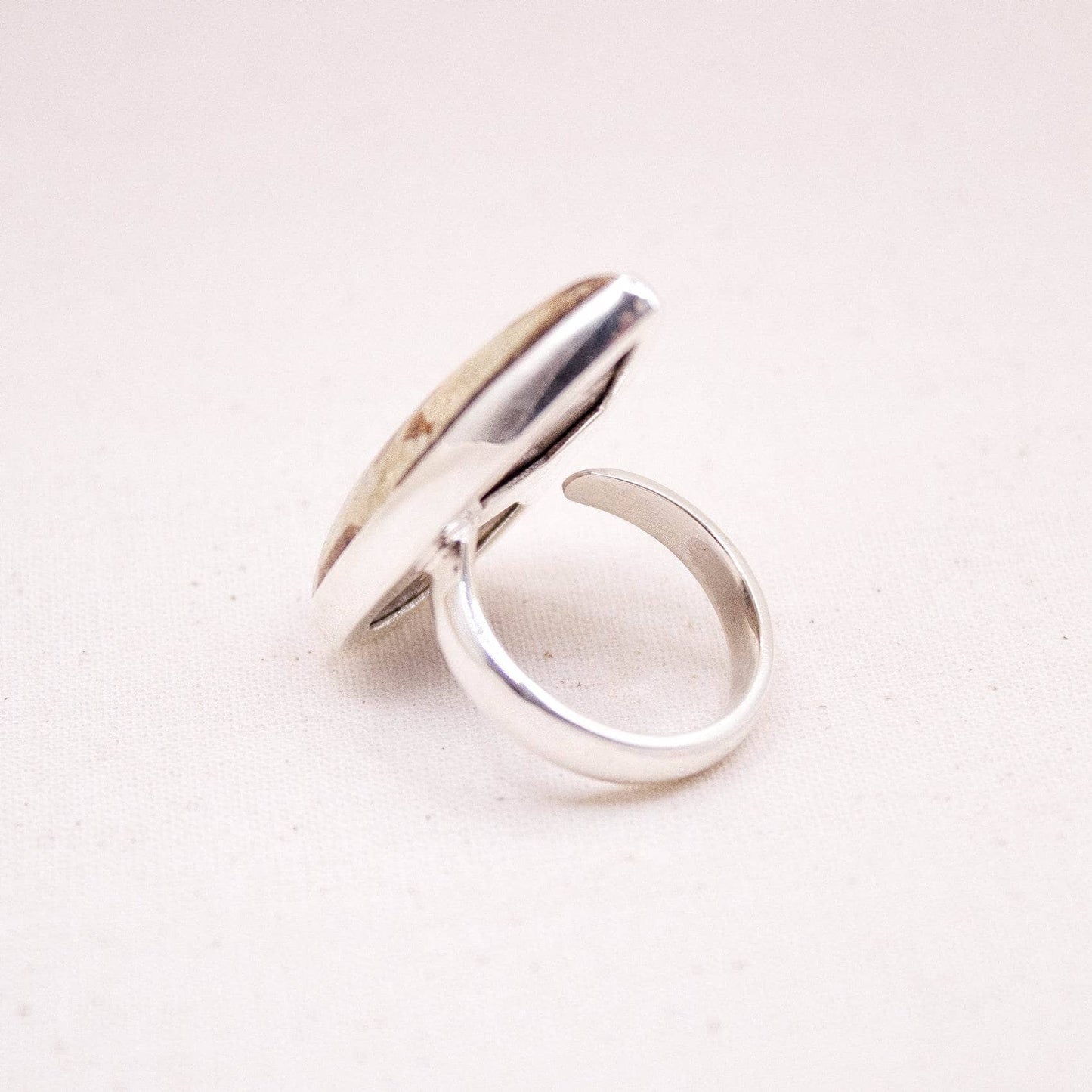 Rare Septarian Rhyolite Adjustable Ring - 1 of a kind