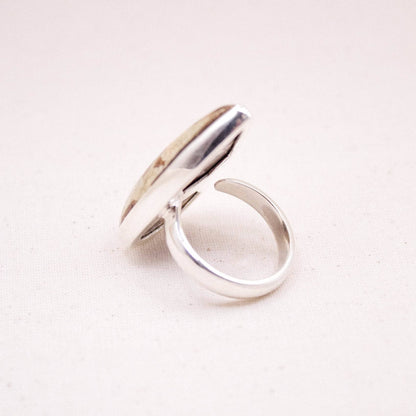 Rare Septarian Rhyolite Adjustable Ring - 1 of a kind