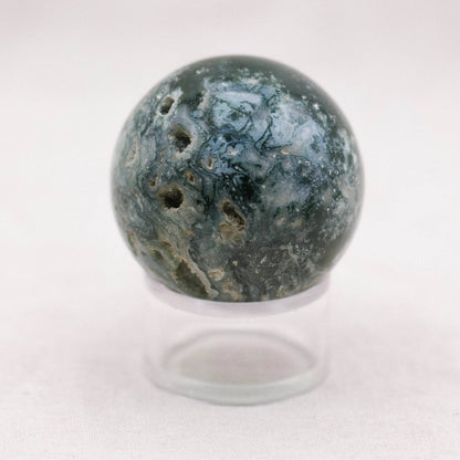 Moss Agate Sphere with Tripod - AAA Premium Quality