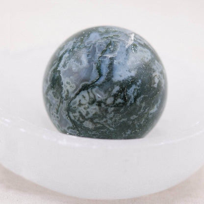 Moss Agate Sphere with Tripod - AAA Premium Quality