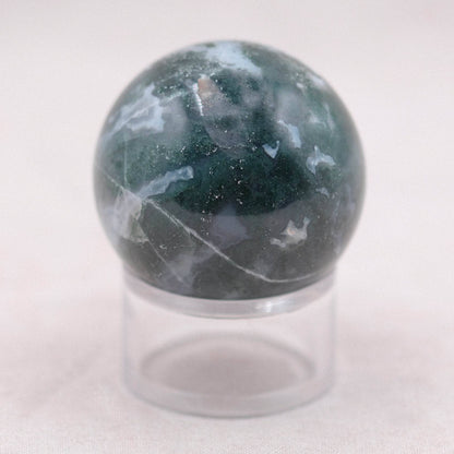 Moss Agate Sphere with Tripod - AAA Premium Quality