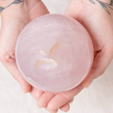 Rose Quartz Sphere - Large - AAA Premium Quality - 1 of a Kind