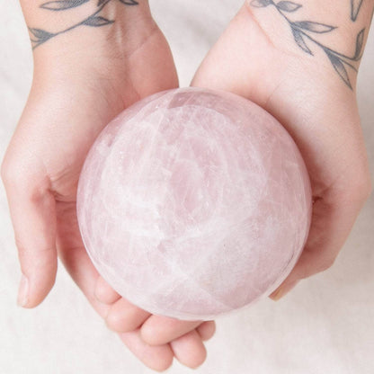 Rose Quartz Sphere - Large - AAA Premium Quality - 1 of a Kind