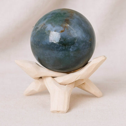 Moss Agate Sphere with Tripod - AAA Premium Quality