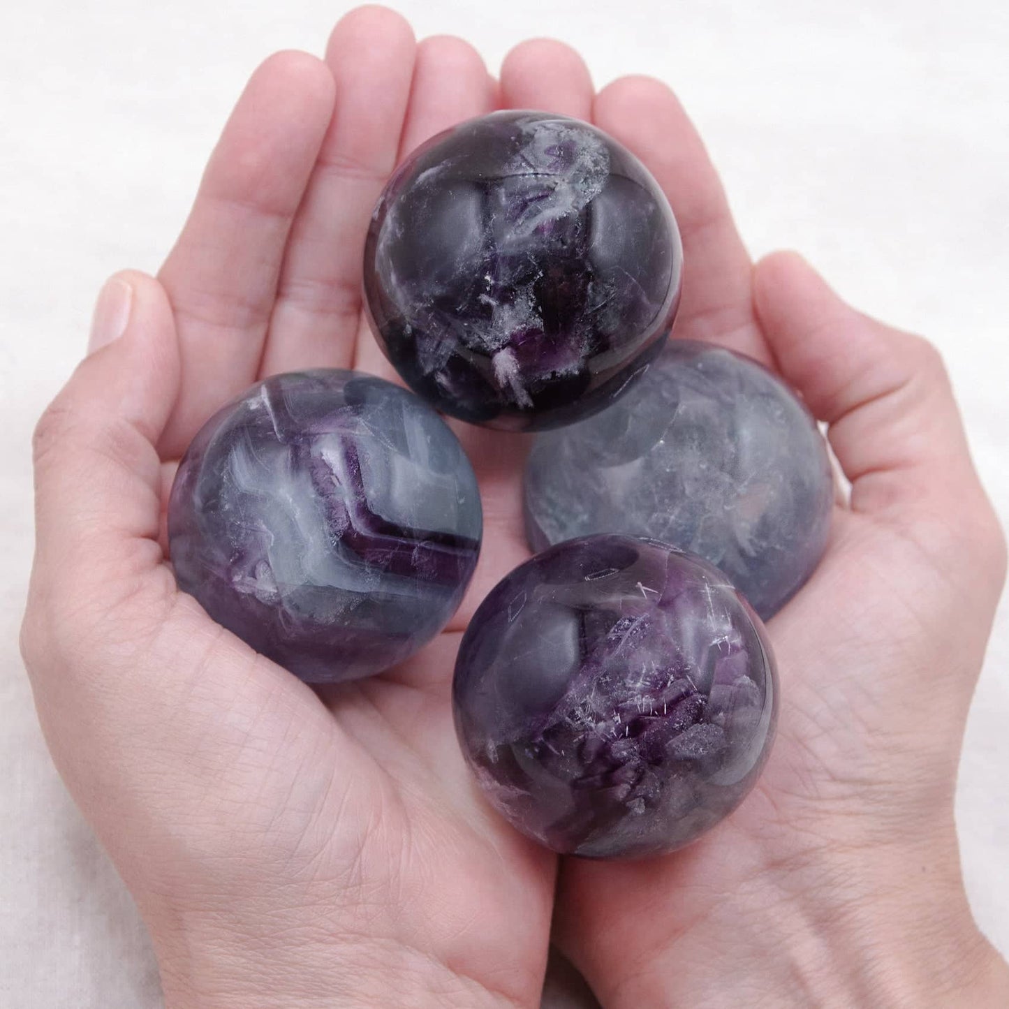 Rare Rainbow Fluorite Spheres - AAA Premium Quality - 1 of a Kind