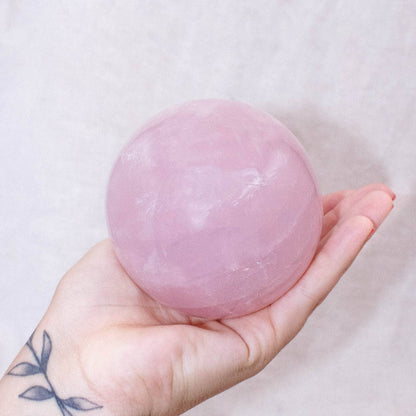 Rose Quartz Sphere - Large - AAA Premium Quality - 1 of a Kind